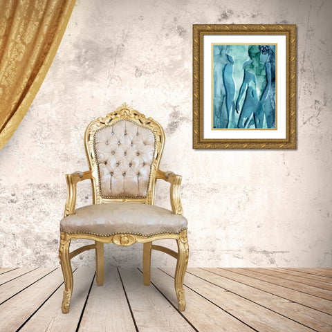 Water Women II Gold Ornate Wood Framed Art Print with Double Matting by Popp, Grace
