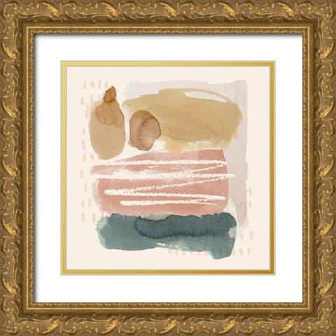 Ochre Echo I Gold Ornate Wood Framed Art Print with Double Matting by Popp, Grace