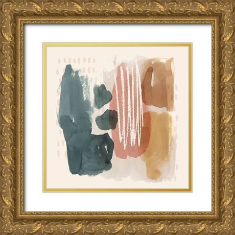 Ochre Echo III Gold Ornate Wood Framed Art Print with Double Matting by Popp, Grace