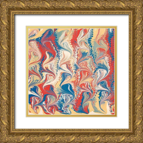Florentine IV Gold Ornate Wood Framed Art Print with Double Matting by Unknown