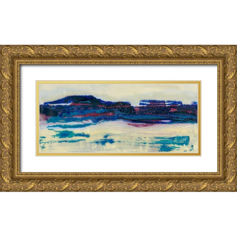 Vibrant Horizon I Gold Ornate Wood Framed Art Print with Double Matting by Holland, J.