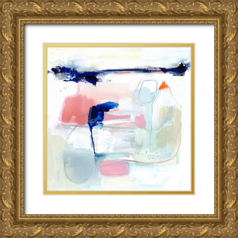 Procida III Gold Ornate Wood Framed Art Print with Double Matting by Borges, Victoria