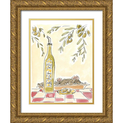 Olio della Cucina II Gold Ornate Wood Framed Art Print with Double Matting by Paul, Alan