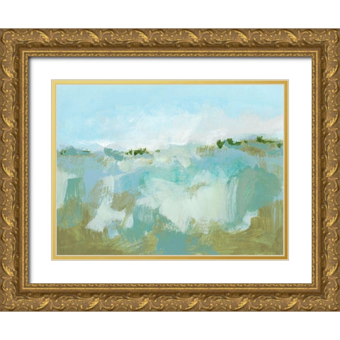 West Wind I Gold Ornate Wood Framed Art Print with Double Matting by Long, Christina