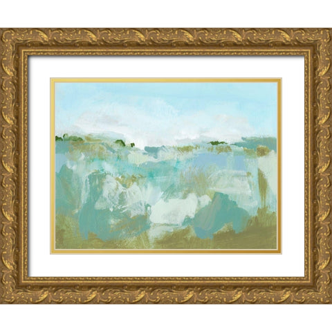 West Wind II Gold Ornate Wood Framed Art Print with Double Matting by Long, Christina