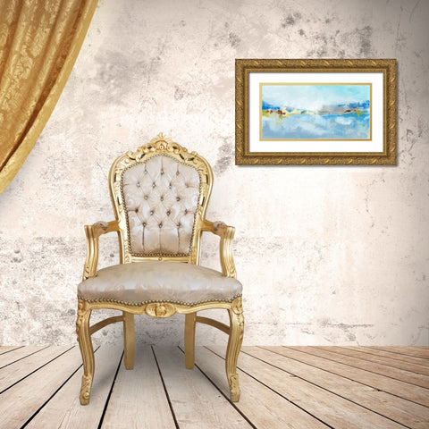 Sea Breeze Landscape II Gold Ornate Wood Framed Art Print with Double Matting by Long, Christina