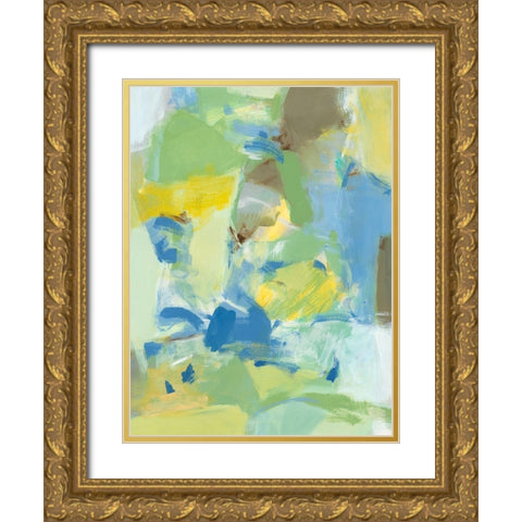 Jewels I Gold Ornate Wood Framed Art Print with Double Matting by Long, Christina