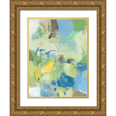 Jewels II Gold Ornate Wood Framed Art Print with Double Matting by Long, Christina