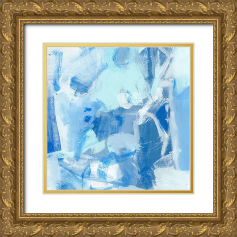 Blue Light I Gold Ornate Wood Framed Art Print with Double Matting by Long, Christina