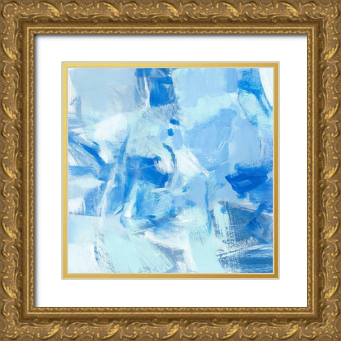 Blue Light II Gold Ornate Wood Framed Art Print with Double Matting by Long, Christina