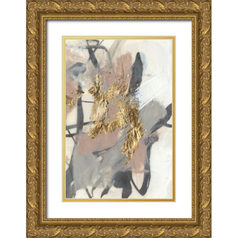 Golden Blush II Gold Ornate Wood Framed Art Print with Double Matting by Goldberger, Jennifer