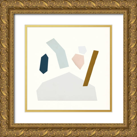 Lapidary III Gold Ornate Wood Framed Art Print with Double Matting by Borges, Victoria