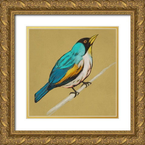 Winged Sketch II on Ochre Gold Ornate Wood Framed Art Print with Double Matting by Zarris, Chariklia