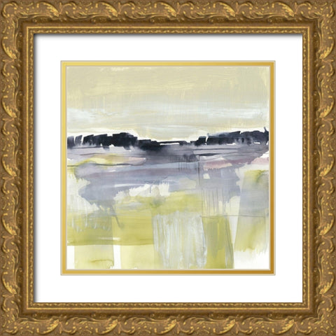 Violet and Olive Field II Gold Ornate Wood Framed Art Print with Double Matting by Goldberger, Jennifer