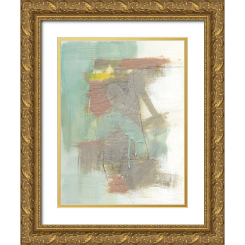 Retro Splash IV Gold Ornate Wood Framed Art Print with Double Matting by Goldberger, Jennifer