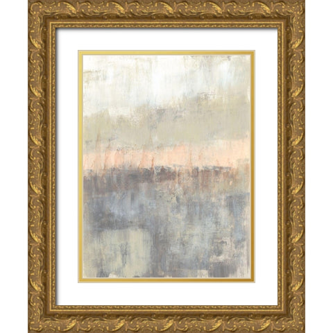 Blush Neutrals II Gold Ornate Wood Framed Art Print with Double Matting by Goldberger, Jennifer