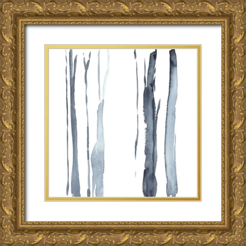 Snow Line I Gold Ornate Wood Framed Art Print with Double Matting by Goldberger, Jennifer