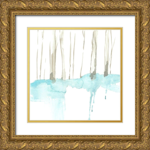 Snow Line II Gold Ornate Wood Framed Art Print with Double Matting by Goldberger, Jennifer