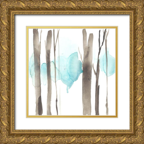 Snow Line V Gold Ornate Wood Framed Art Print with Double Matting by Goldberger, Jennifer