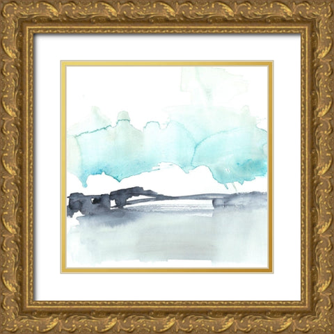 Snow Line VI Gold Ornate Wood Framed Art Print with Double Matting by Goldberger, Jennifer