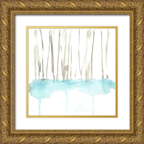 Snow Line VII Gold Ornate Wood Framed Art Print with Double Matting by Goldberger, Jennifer