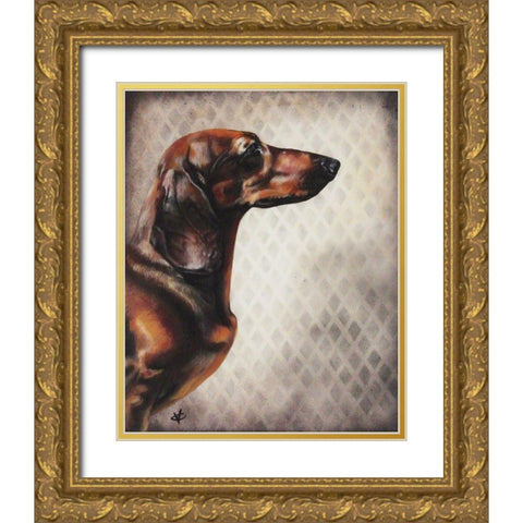 Waiting Gold Ornate Wood Framed Art Print with Double Matting by Coleman, Victoria