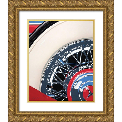 Rims Gold Ornate Wood Framed Art Print with Double Matting by Mukai, Dennis