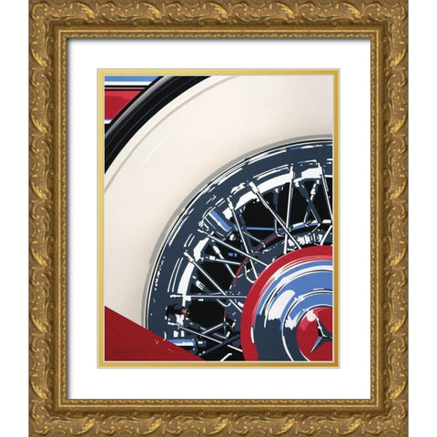 Rims Gold Ornate Wood Framed Art Print with Double Matting by Mukai, Dennis