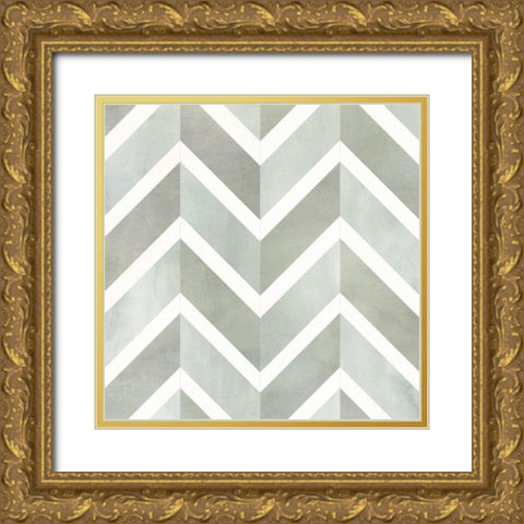 Seaglass Tiles IV Gold Ornate Wood Framed Art Print with Double Matting by Borges, Victoria