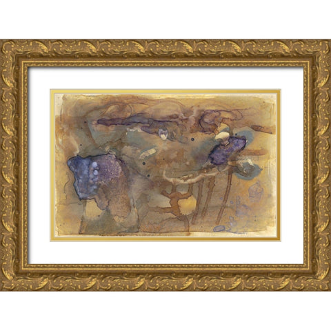 Violet Inclusion I Gold Ornate Wood Framed Art Print with Double Matting by Stramel, Renee W.