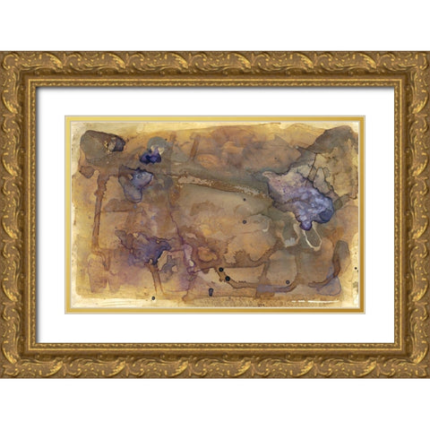 Violet Inclusion II Gold Ornate Wood Framed Art Print with Double Matting by Stramel, Renee W.