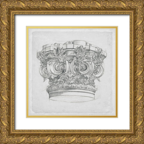 Capital Study II Gold Ornate Wood Framed Art Print with Double Matting by Wang, Melissa
