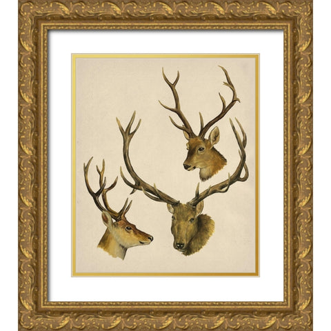 Wild World I Gold Ornate Wood Framed Art Print with Double Matting by Wang, Melissa