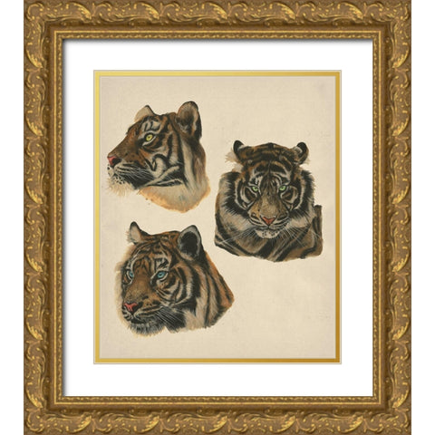 Wild World II Gold Ornate Wood Framed Art Print with Double Matting by Wang, Melissa