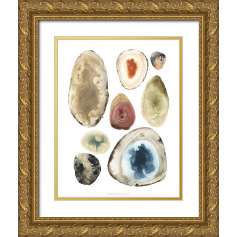 Geode Collection I Gold Ornate Wood Framed Art Print with Double Matting by Vess, June Erica