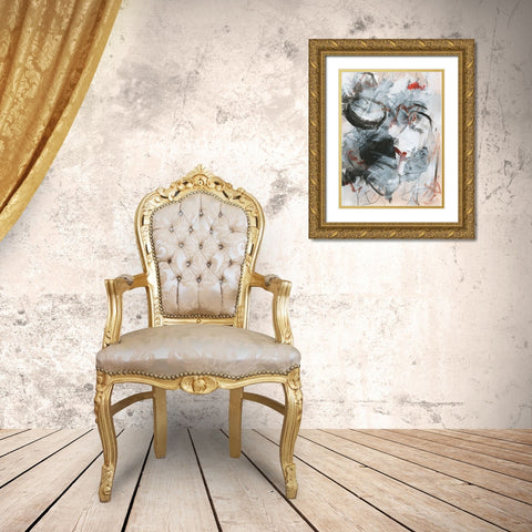 Rekindle II Gold Ornate Wood Framed Art Print with Double Matting by Parker, Jennifer Paxton