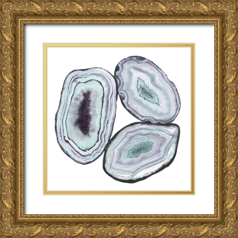 Geode Gems II Gold Ornate Wood Framed Art Print with Double Matting by Popp, Grace
