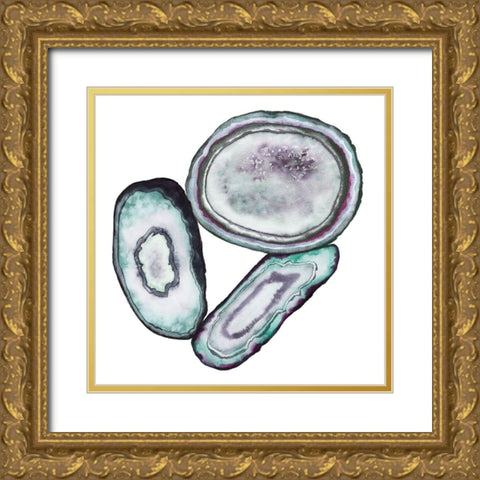 Geode Gems IV Gold Ornate Wood Framed Art Print with Double Matting by Popp, Grace