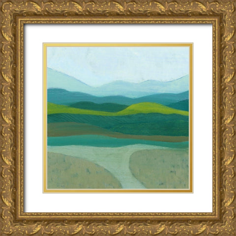 Blue Mountains I Gold Ornate Wood Framed Art Print with Double Matting by Popp, Grace