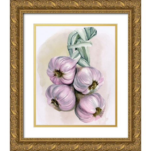 Garlic Braid I Gold Ornate Wood Framed Art Print with Double Matting by Parker, Jennifer Paxton