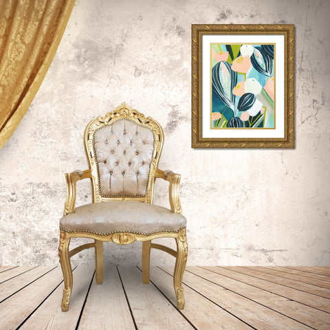 Glow Garden I Gold Ornate Wood Framed Art Print with Double Matting by Popp, Grace