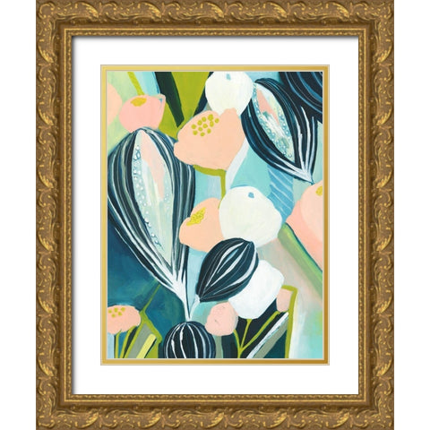 Glow Garden I Gold Ornate Wood Framed Art Print with Double Matting by Popp, Grace