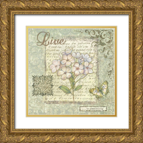 Word Inspiration IV Gold Ornate Wood Framed Art Print with Double Matting by Eisner, Viv