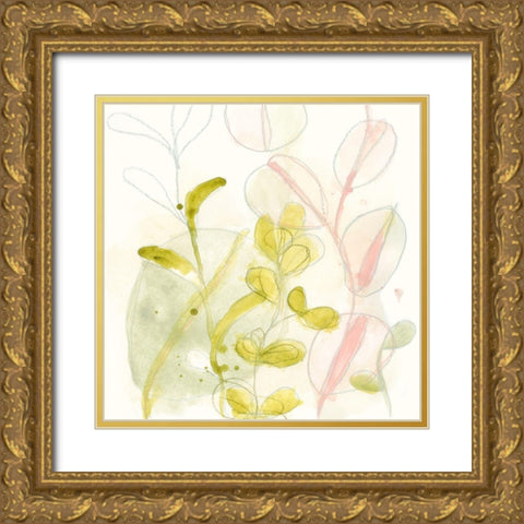 Celadon Trace II Gold Ornate Wood Framed Art Print with Double Matting by Vess, June Erica