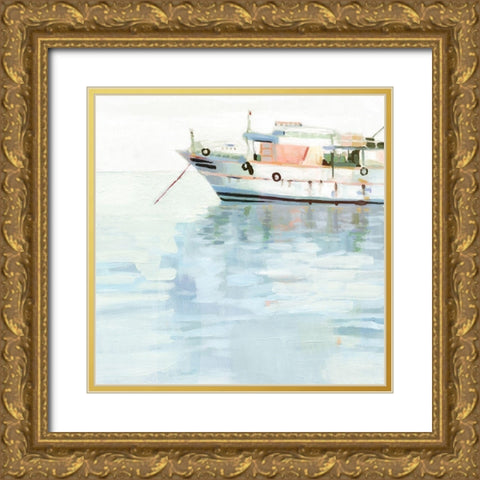 Harbor Impression II Gold Ornate Wood Framed Art Print with Double Matting by Borges, Victoria