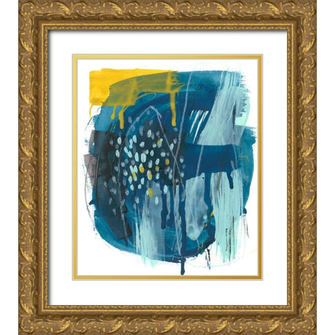 Intuitive Motion II Gold Ornate Wood Framed Art Print with Double Matting by Vess, June Erica