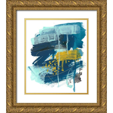 Intuitive Motion III Gold Ornate Wood Framed Art Print with Double Matting by Vess, June Erica