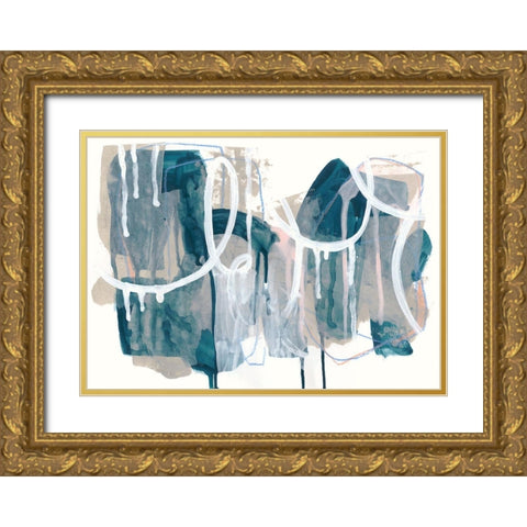 Running Commentary I Gold Ornate Wood Framed Art Print with Double Matting by Vess, June Erica