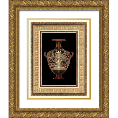 Etruscan Earthenware I Gold Ornate Wood Framed Art Print with Double Matting by Moses, Henry
