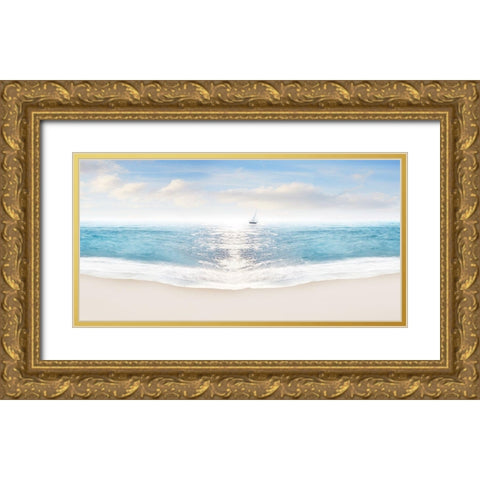 Beach Photography VIII Gold Ornate Wood Framed Art Print with Double Matting by McLoughlin, James
